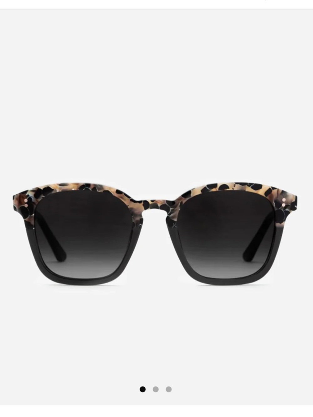 KREWE Chunky Square Sunglasses with Grey Gradient Lenses - Prytania